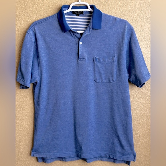 Yes Saint Laurent Short Sleeve Blue Polo - Picture 1 of 8